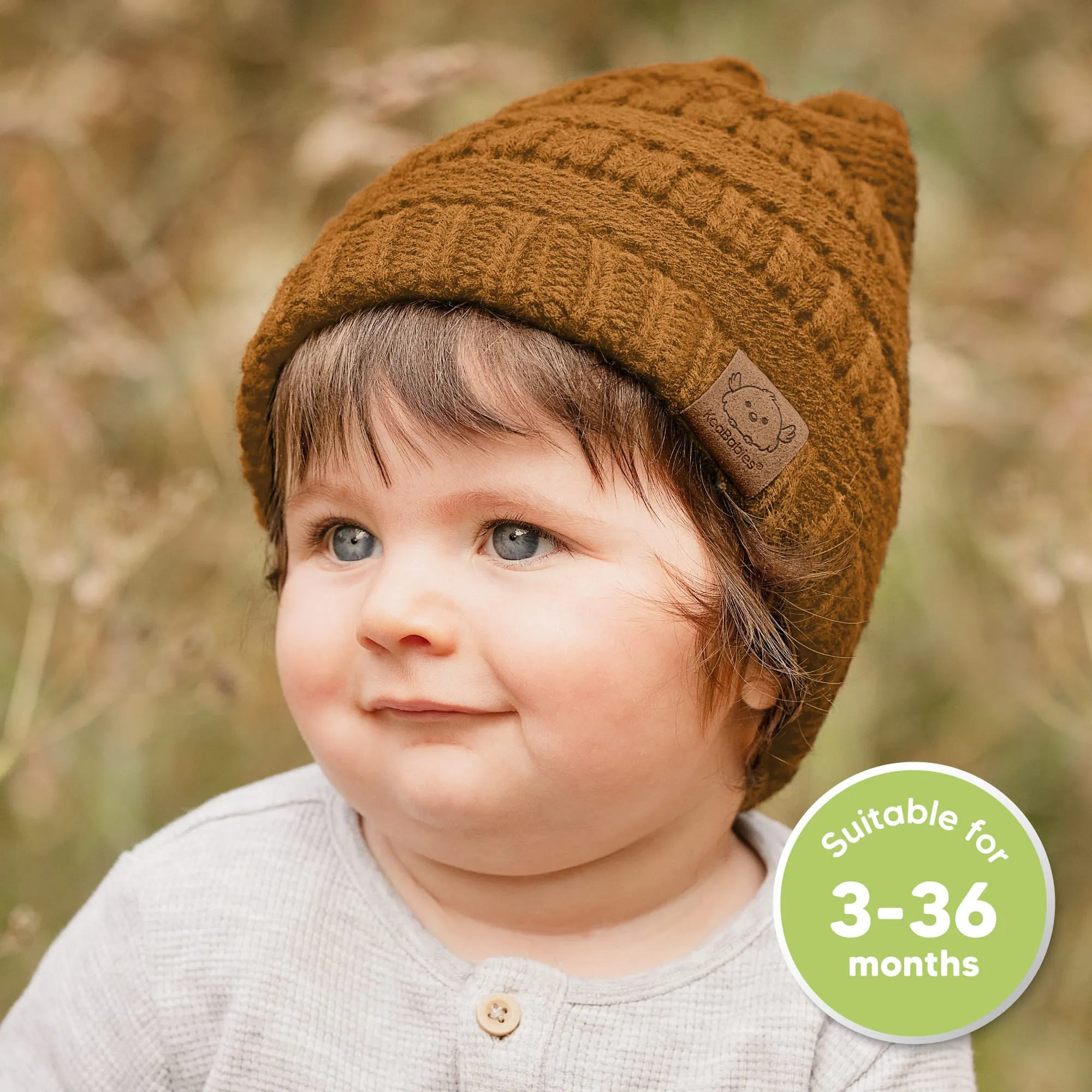 3-Pack Warmzy Baby Beanies (Latte, M)