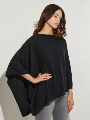 Asymmetrical Cashmere Poncho