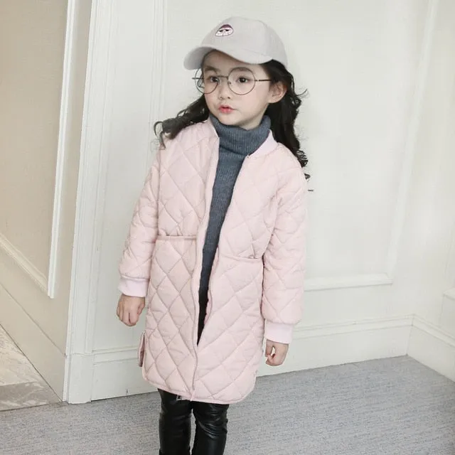 Baby Girls Winter Thin Kids Cotton Coat