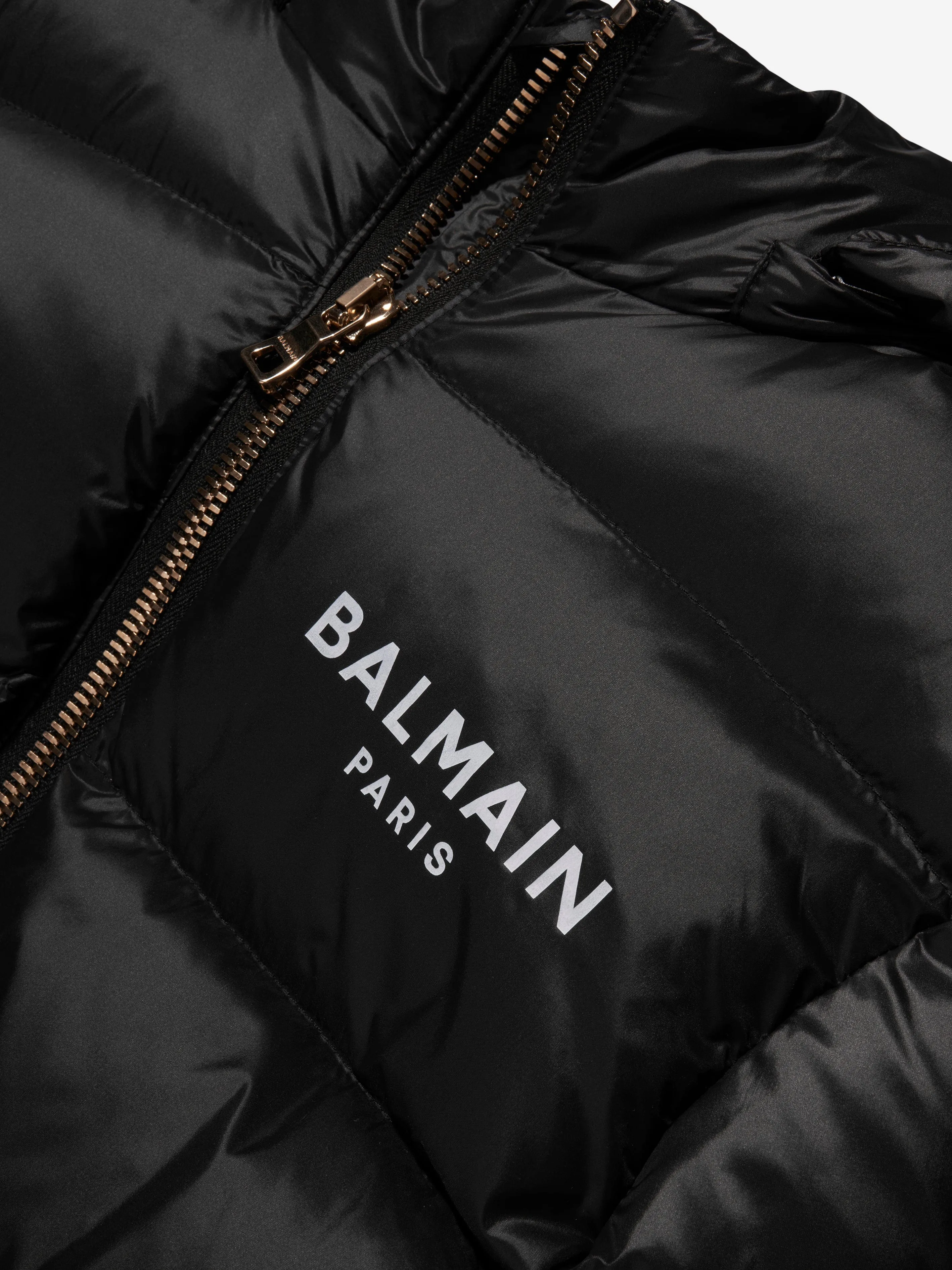 Balmain Kids Puffer Jacket in Black