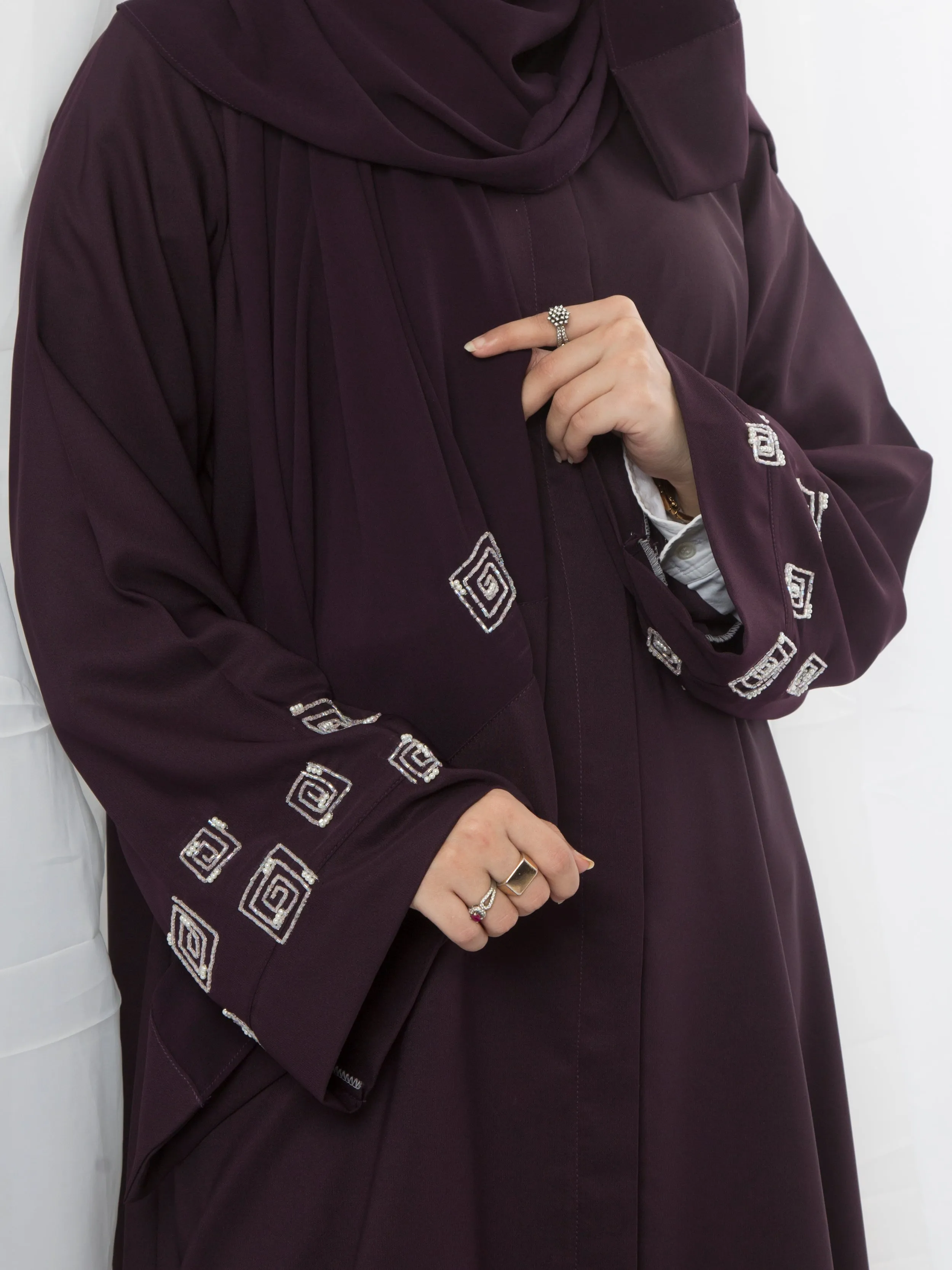 Beaded Squares Abaya