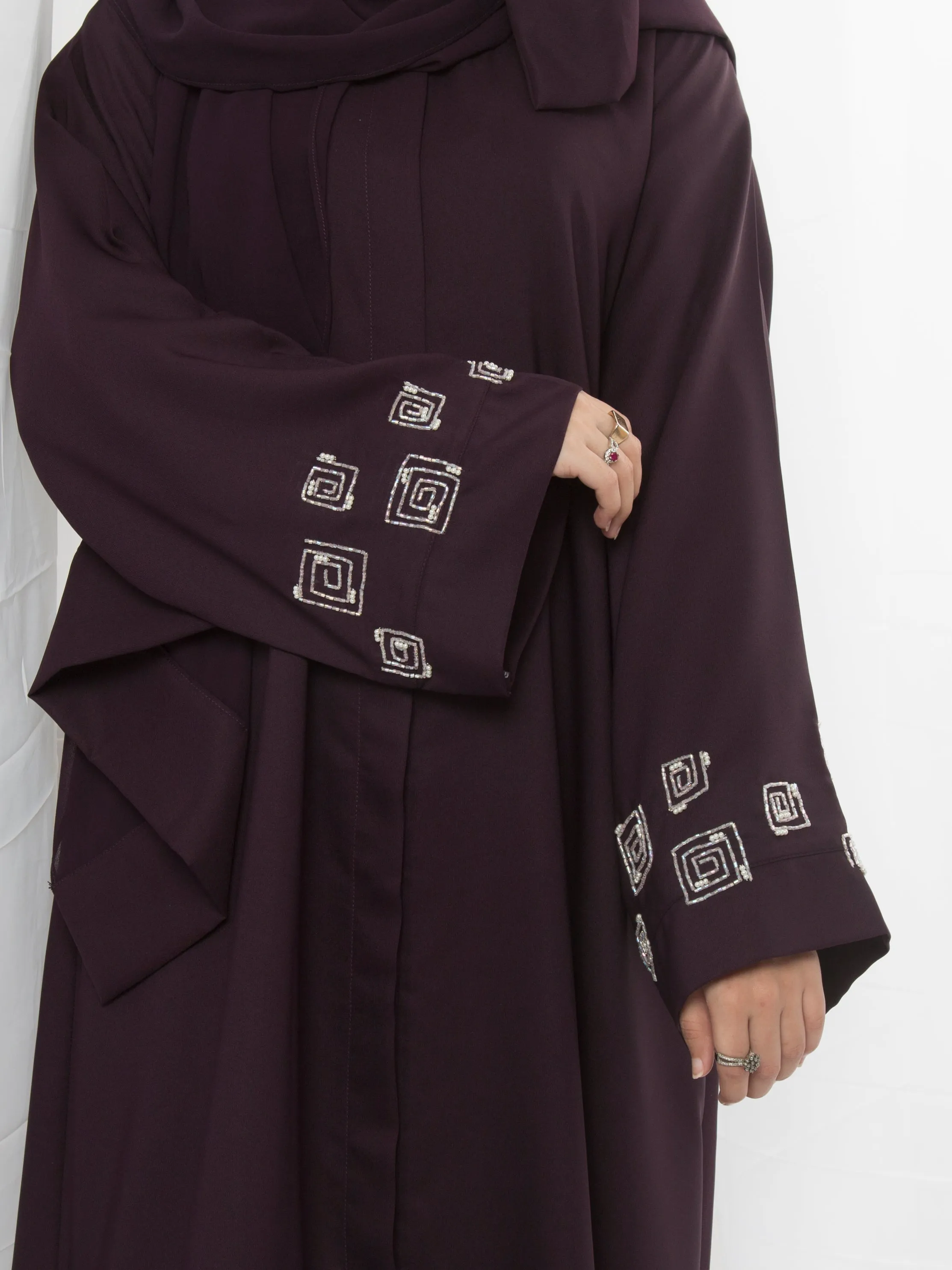 Beaded Squares Abaya