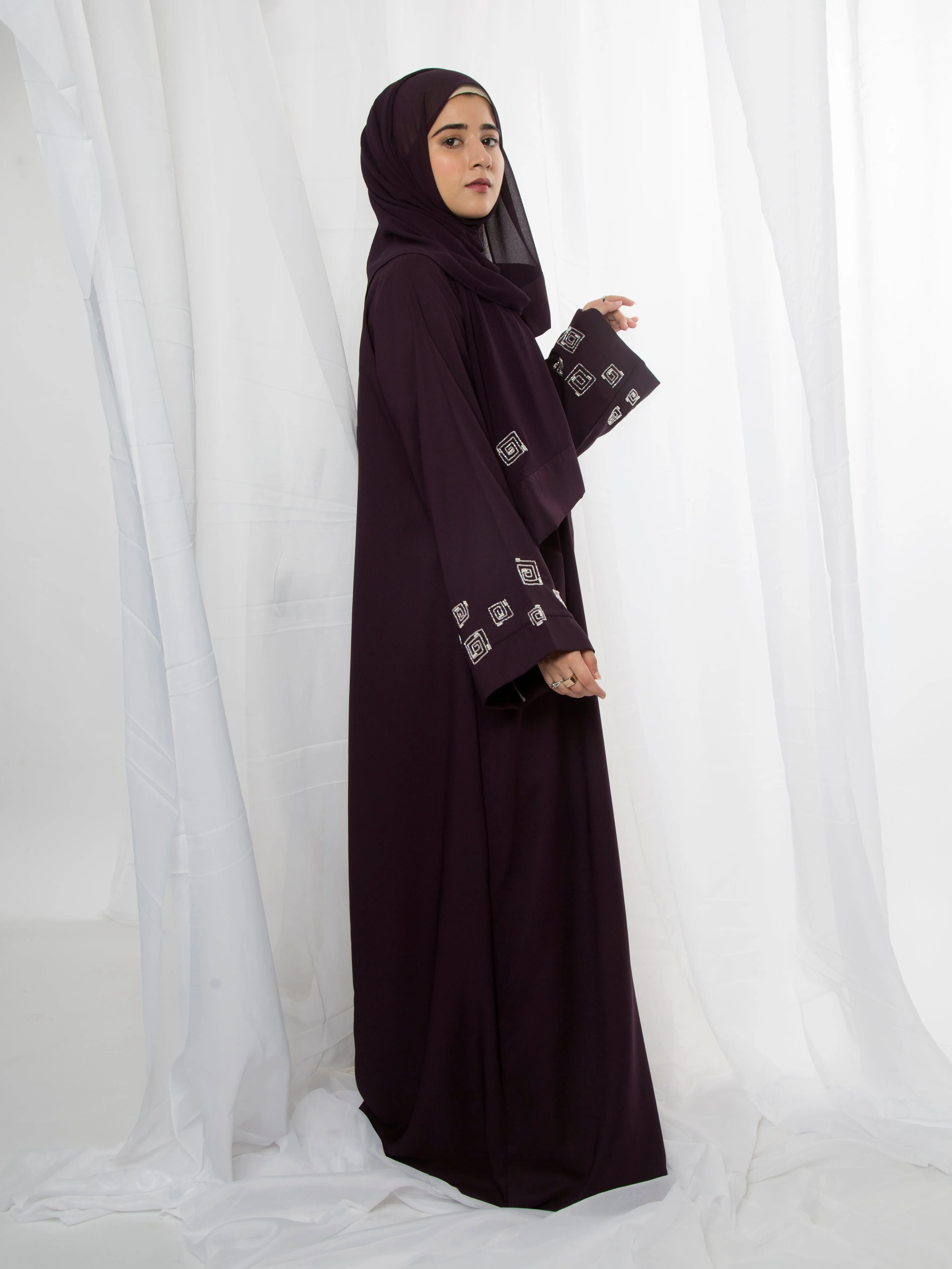 Beaded Squares Abaya