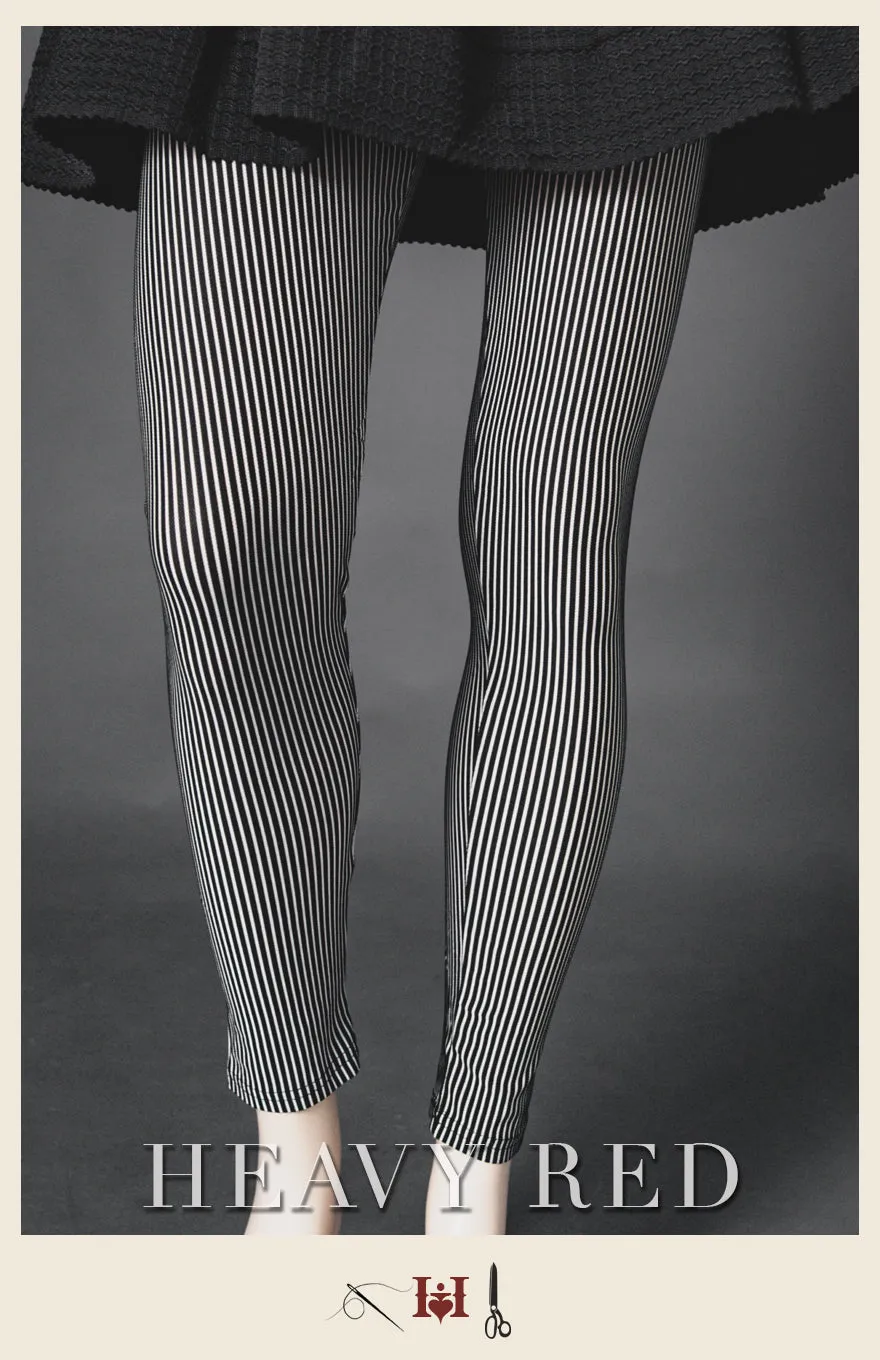 Black & White Striation Leggings