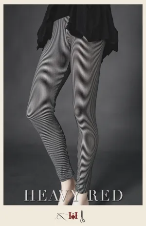 Black & White Striation Leggings