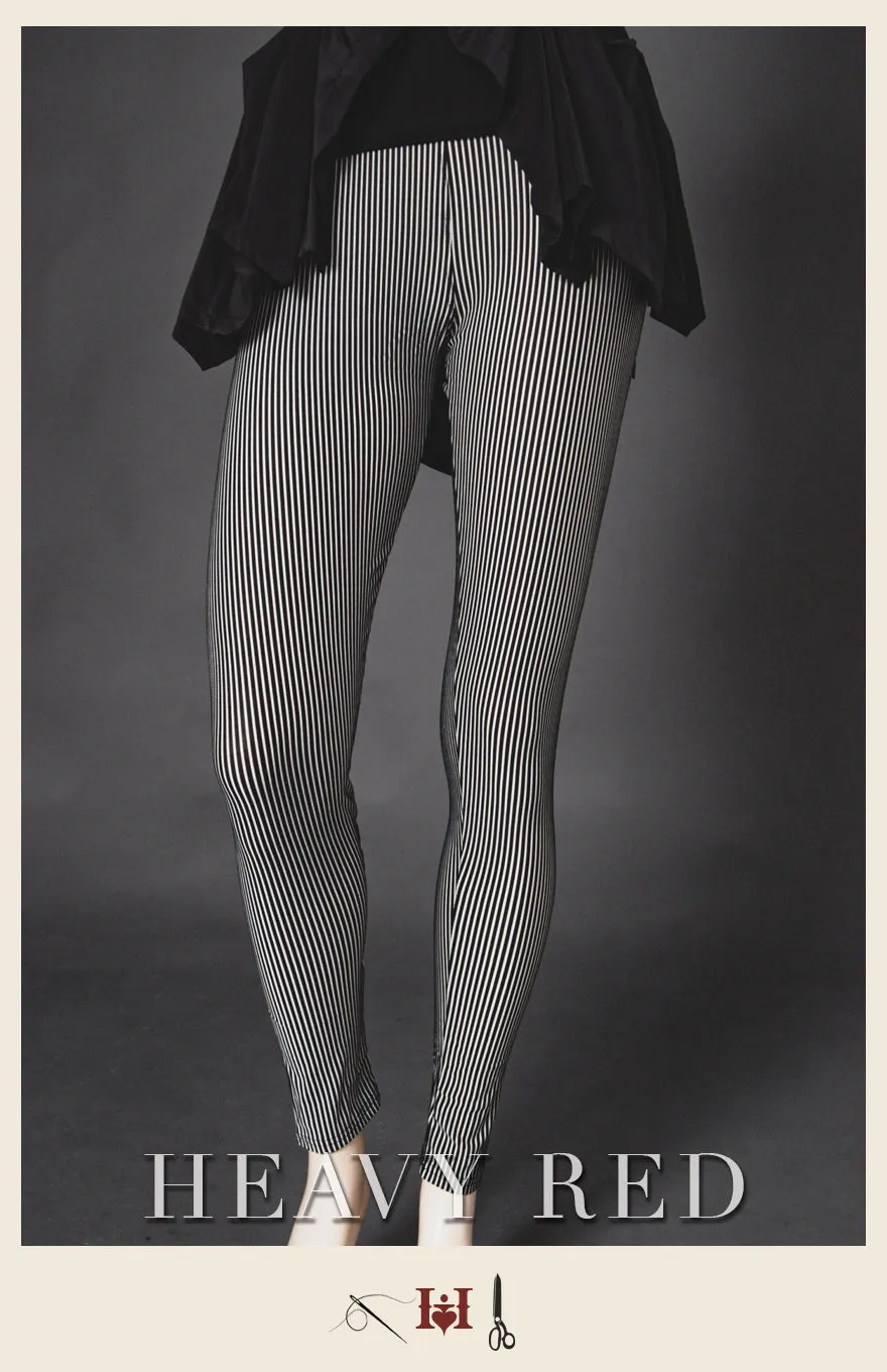 Black & White Striation Leggings