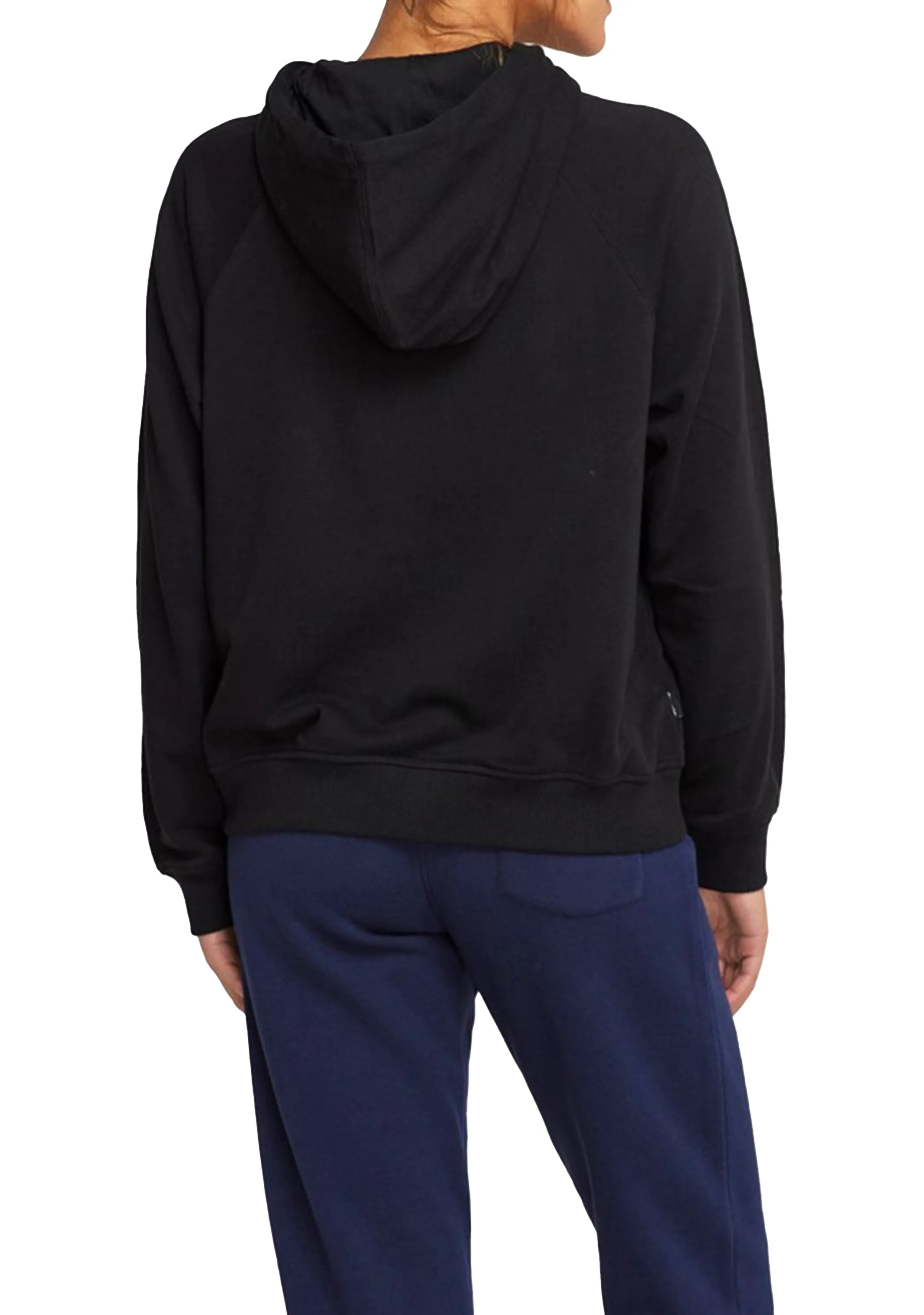 Champion Womens French Terry Script Hoodie <br> CTKEN BLK