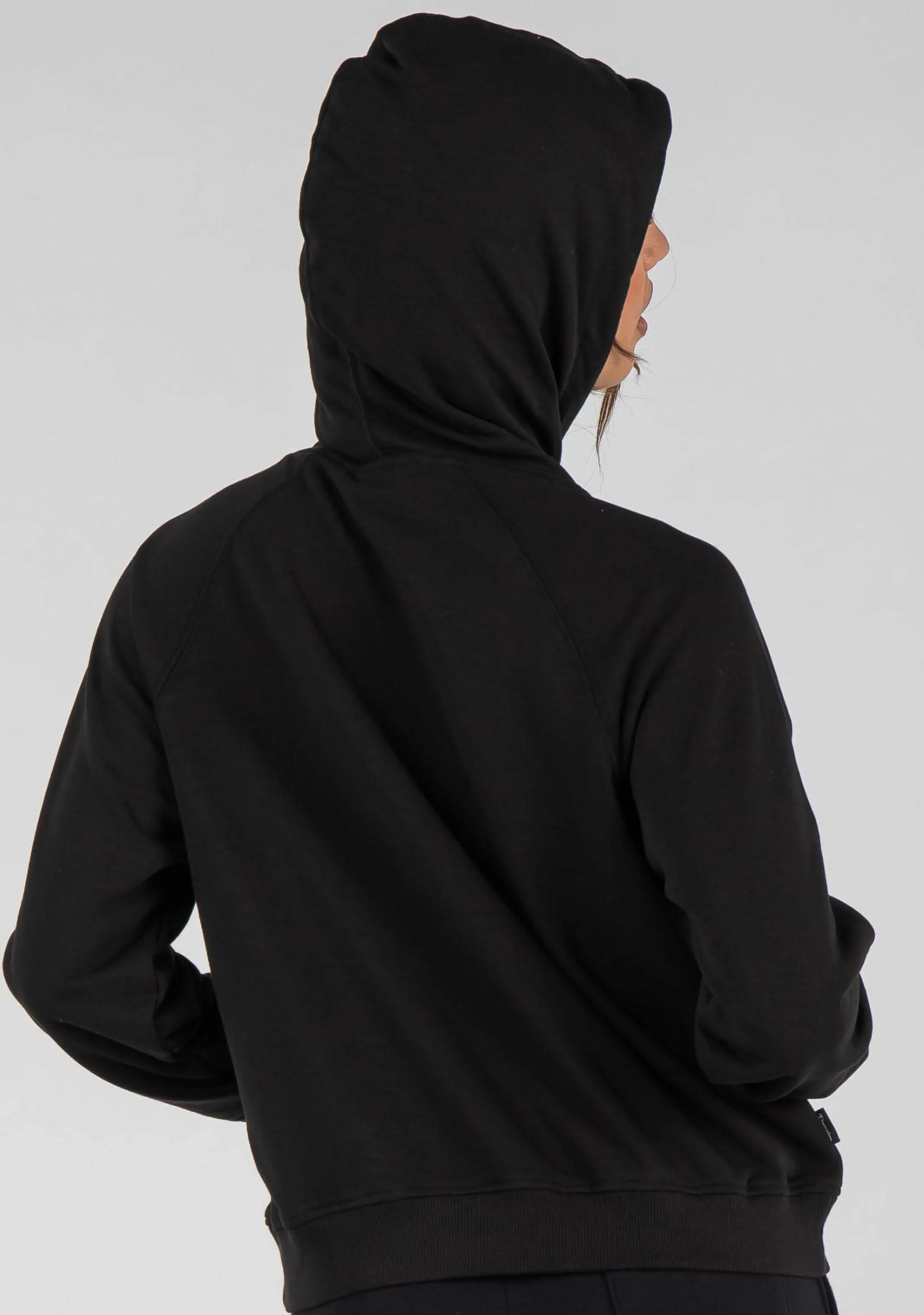 Champion Womens French Terry Script Hoodie <br> CTKEN BLK