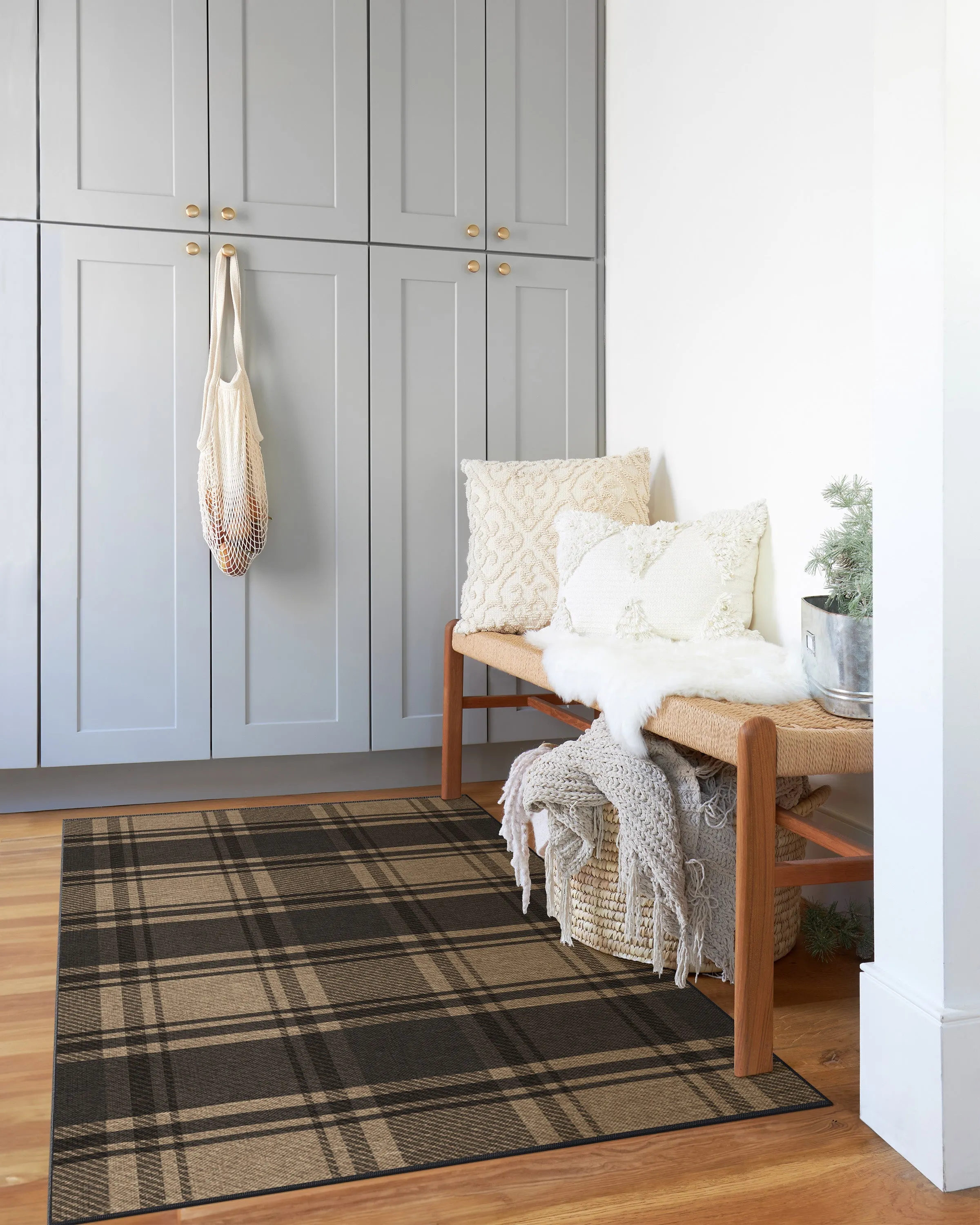 Easton Plaid Charcoal & Natural Rug