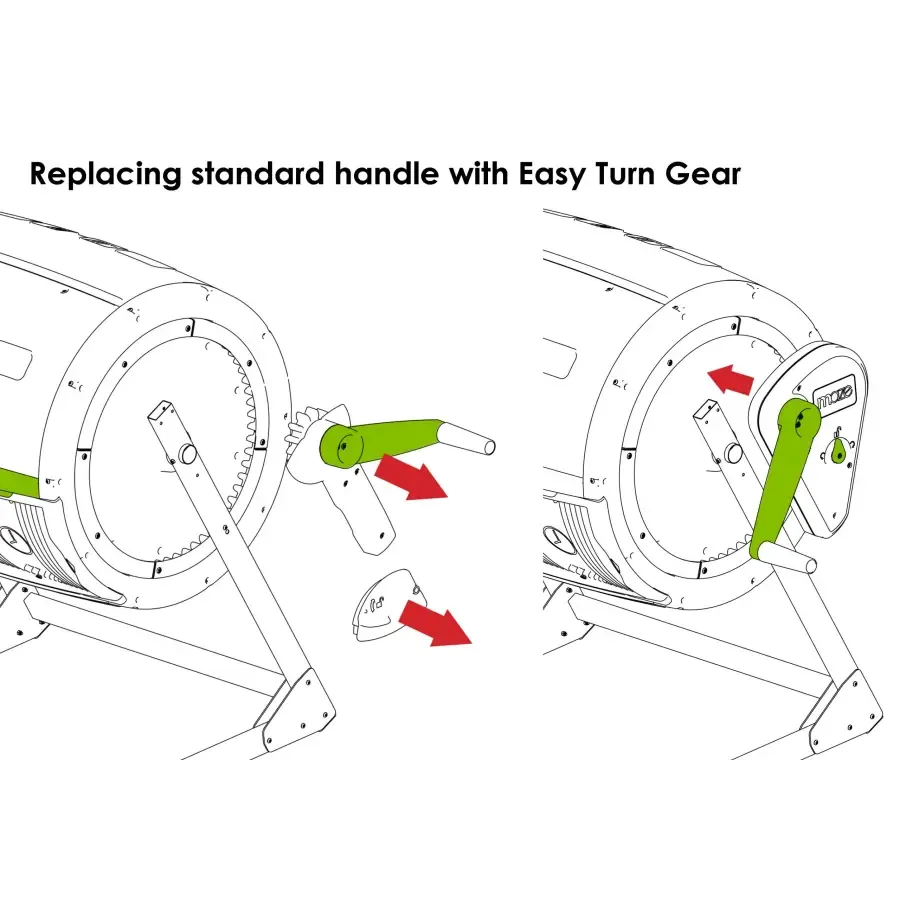 Easy-Turn Gear For 245l Tumbler