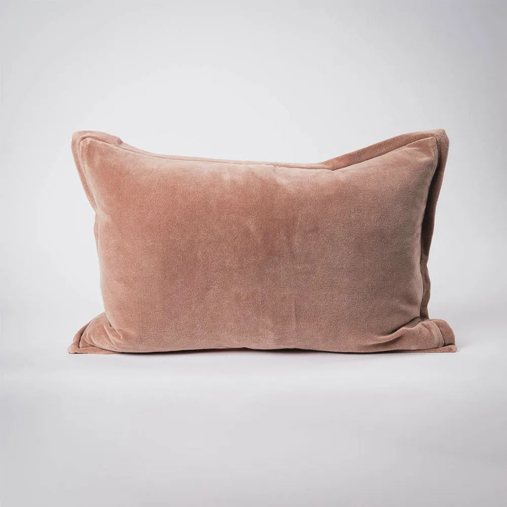 Evelyn Velvet Cushion - Clay