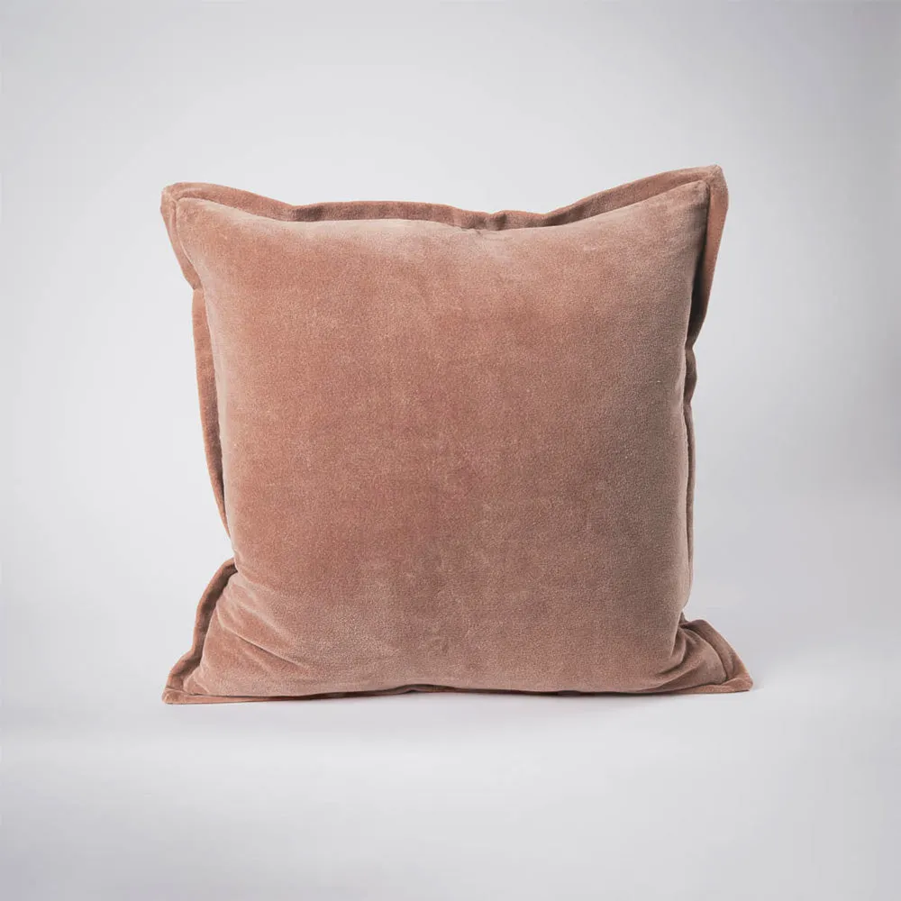 Evelyn Velvet Cushion - Clay