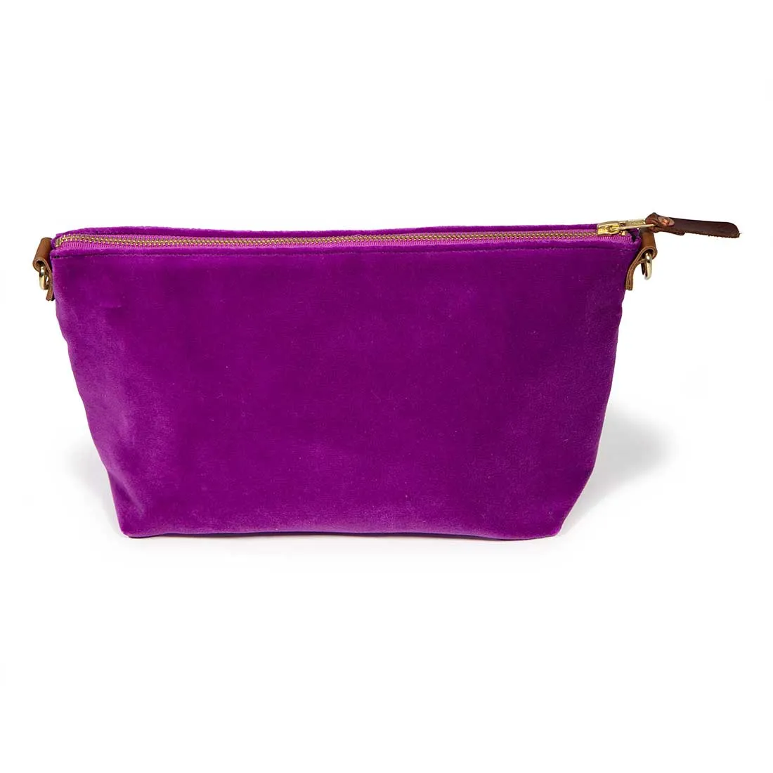 Everyday Velvet Clutch- Fuchsia