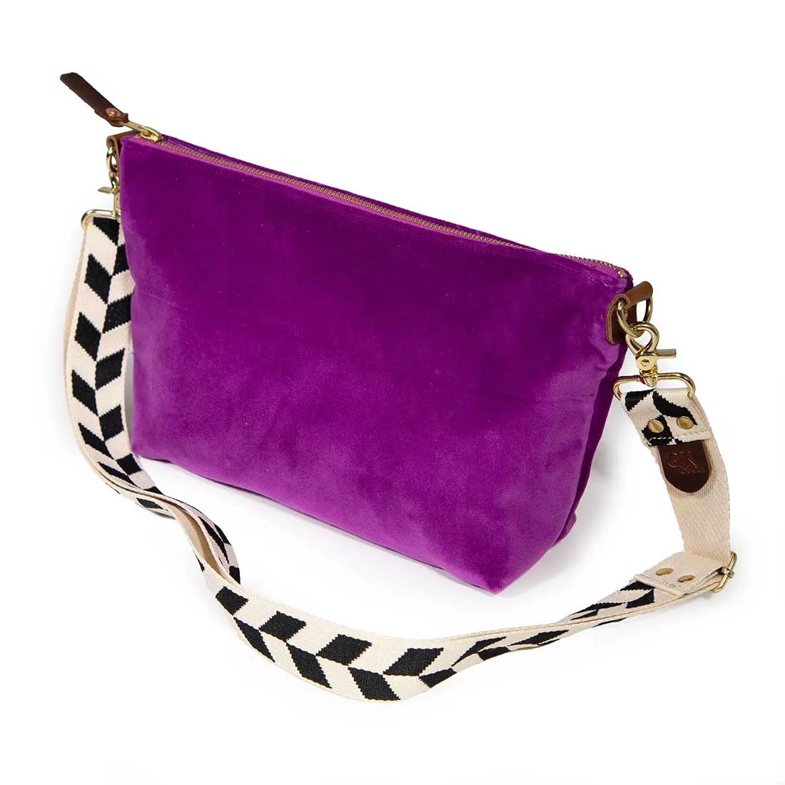 Everyday Velvet Clutch- Fuchsia