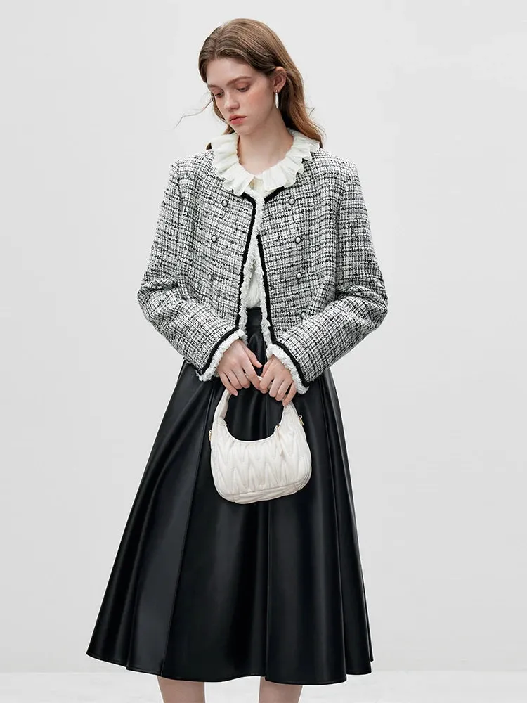 Fashionable Modern Fur-edged Autumn Chic Loose Elegant Vintage Female Coats