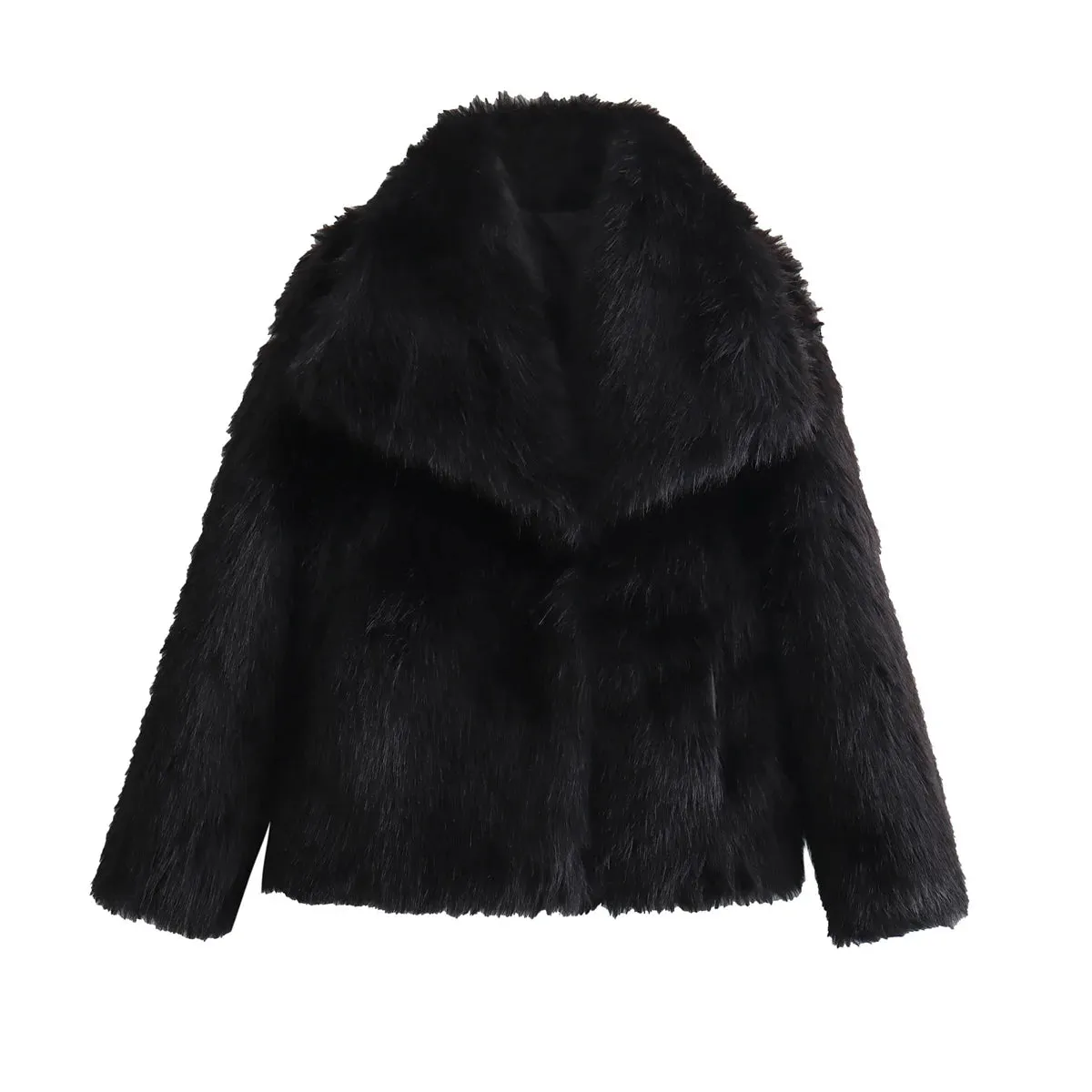 Faux Fur Oversized Fashion Thick Warm Casual Elegant Coats