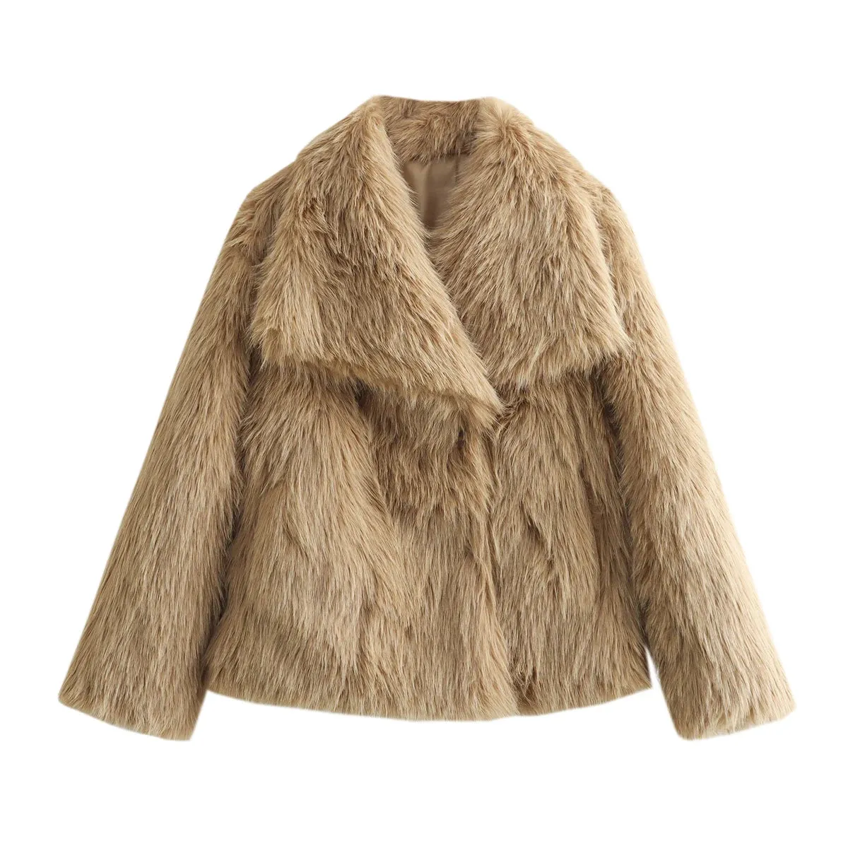 Faux Fur Oversized Fashion Thick Warm Casual Elegant Coats