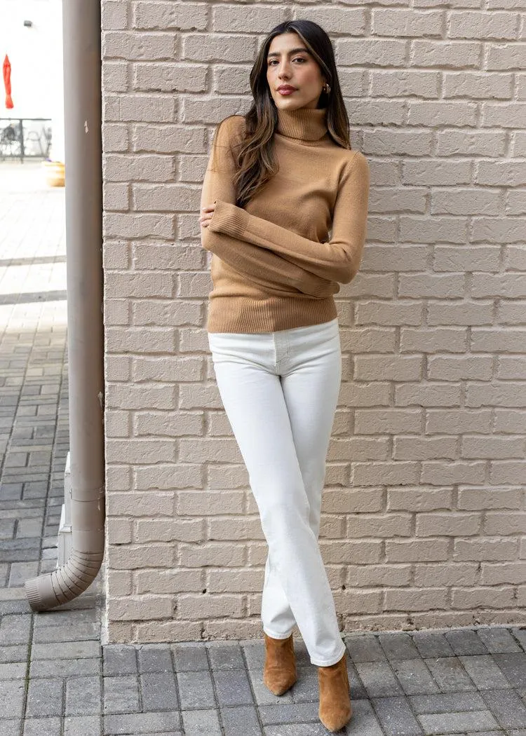 French Connection Baby Soft Turtleneck - Camel ***FINAL SALE***