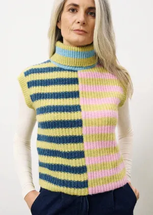 FRNCH Striped Sweater Vest