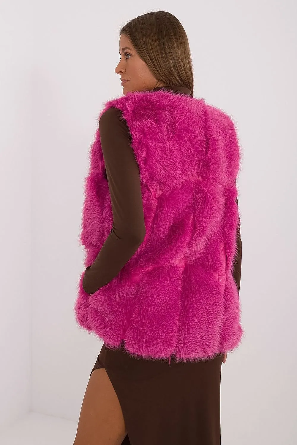 Fuchsia Fur Vest