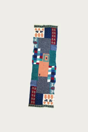 Fulling Wool Scarf VILLAGE GABBEH - Turquoise