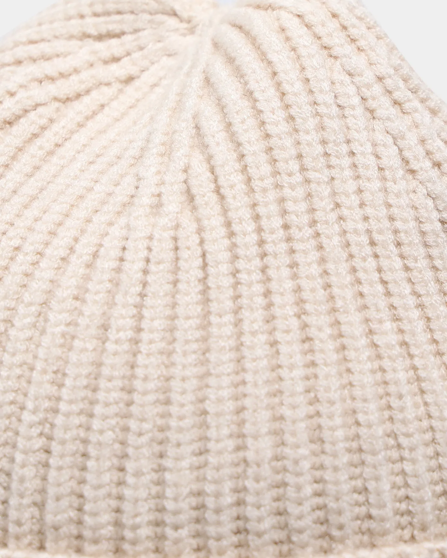 Goat Crew Fisherman Ribbed Knit Staple Beanie Tan