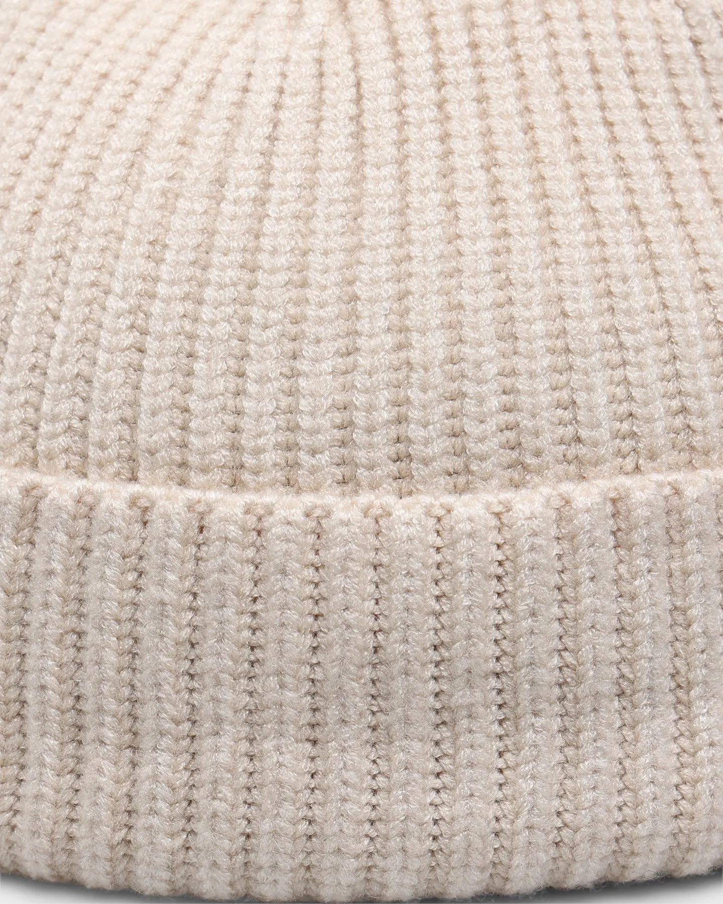 Goat Crew Fisherman Ribbed Knit Staple Beanie Tan