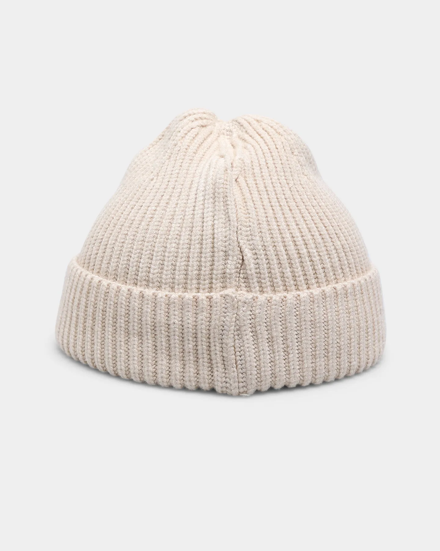 Goat Crew Fisherman Ribbed Knit Staple Beanie Tan