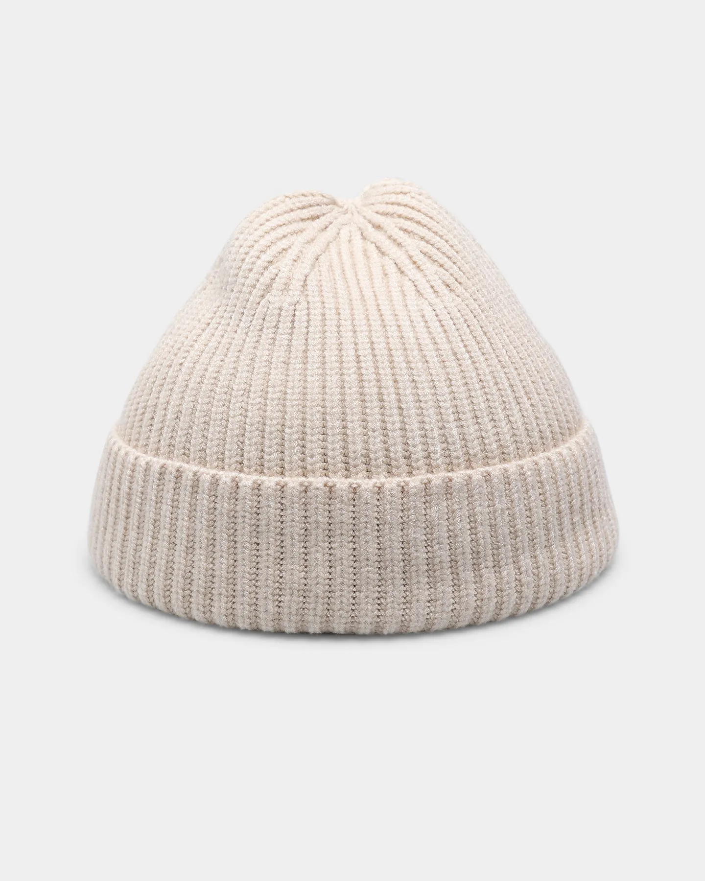 Goat Crew Fisherman Ribbed Knit Staple Beanie Tan