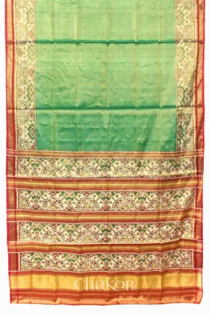 Green Patola Tissue Silk Saree