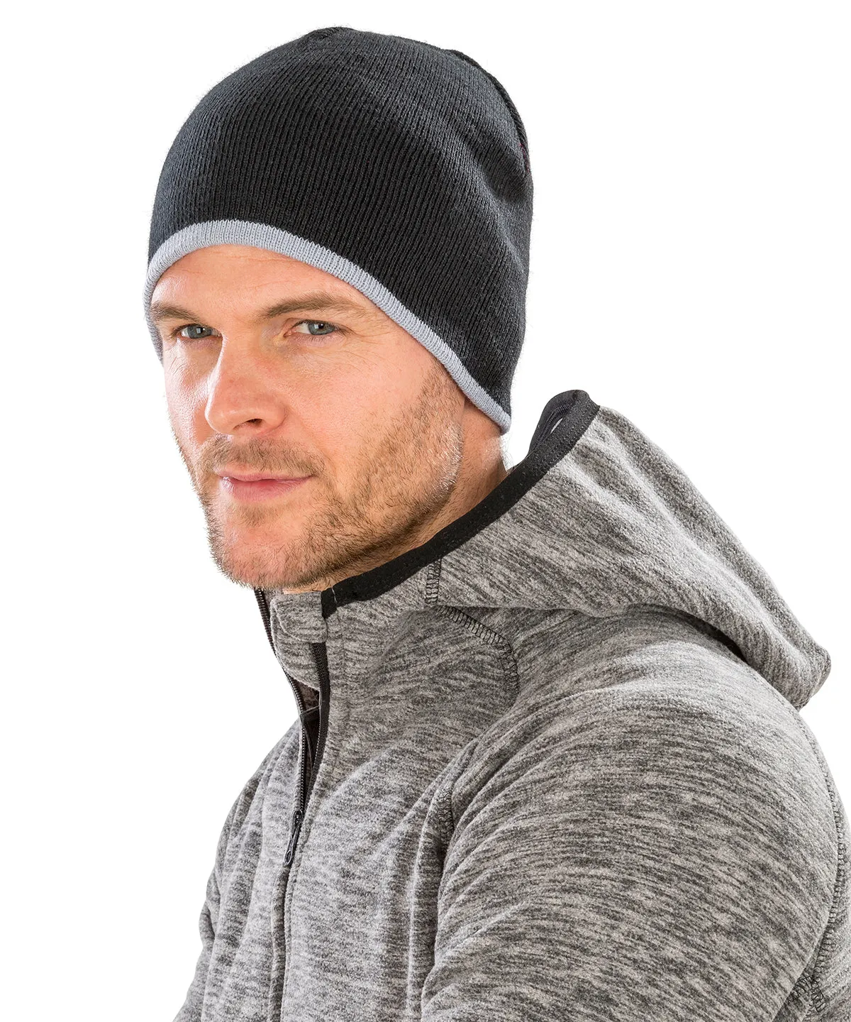 Grey/Black - Reversible fashion fit hat