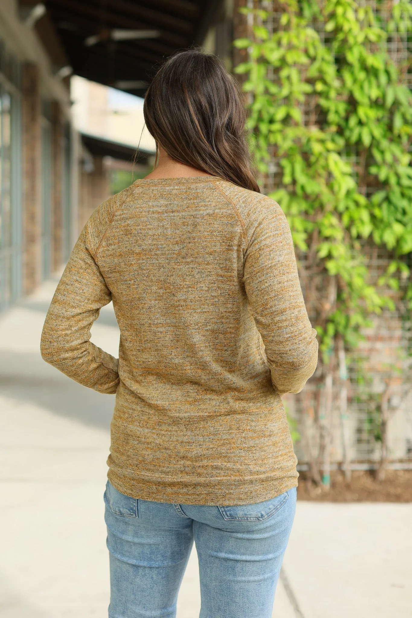 Hannah Pocket Pullover - Mustard by Michelle Mae