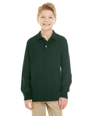 Jerzees 437YL Youth SpotShield Long-Sleeve Jersey Polo