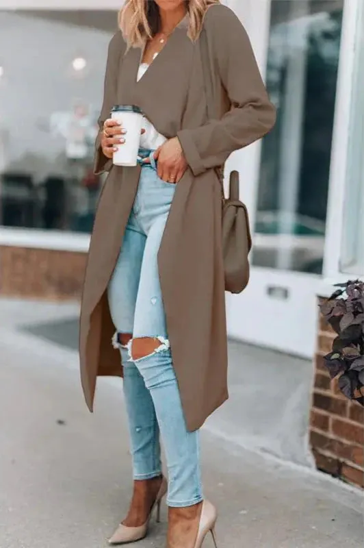 Knee-Length Cardigan Sweater