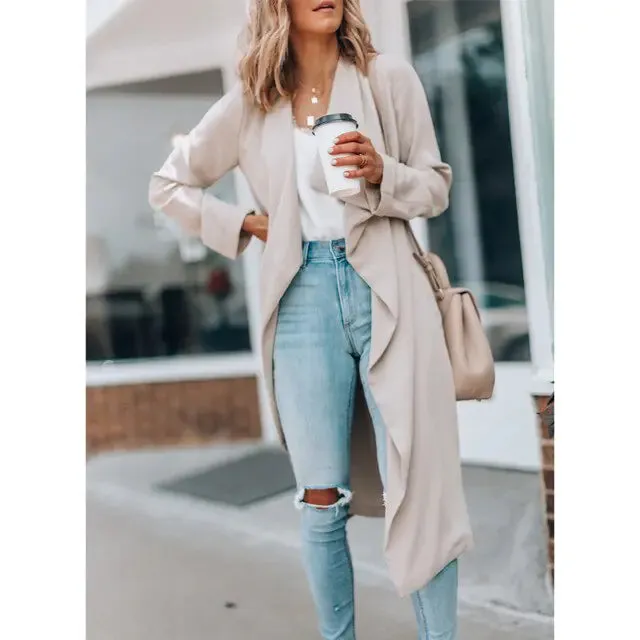 Knee-Length Cardigan Sweater