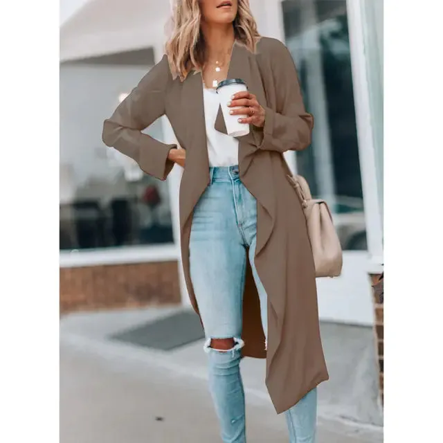 Knee-Length Cardigan Sweater