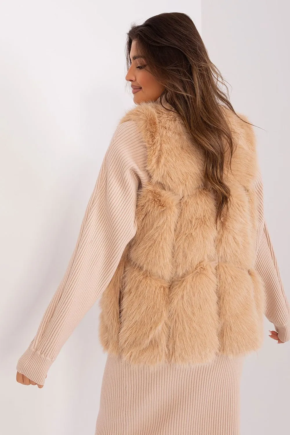 Mocha Brown Fur Vest