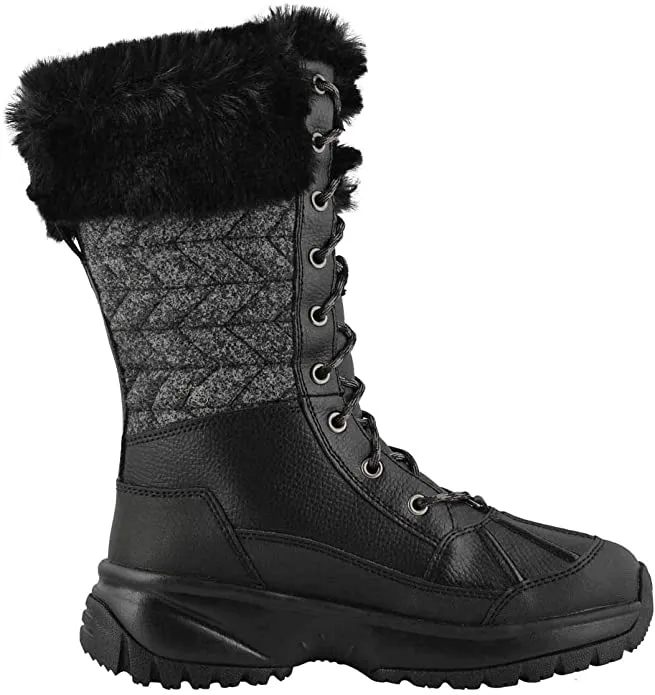 New in Box! UGG Women's W YOSE Tall Quilt Snow Boot, Black, Sz 8!