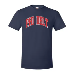 New! Phi Delt Navy Varsity Short Sleeve Tee