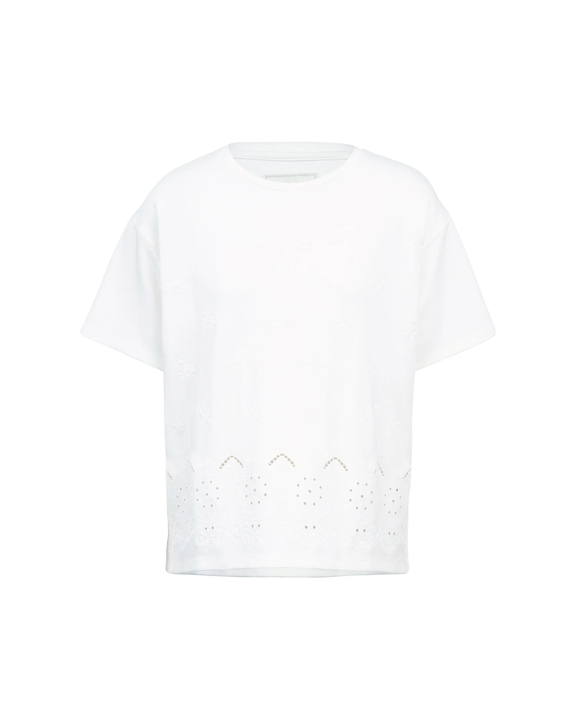 NORAH SUE Floral Cut Work Tee