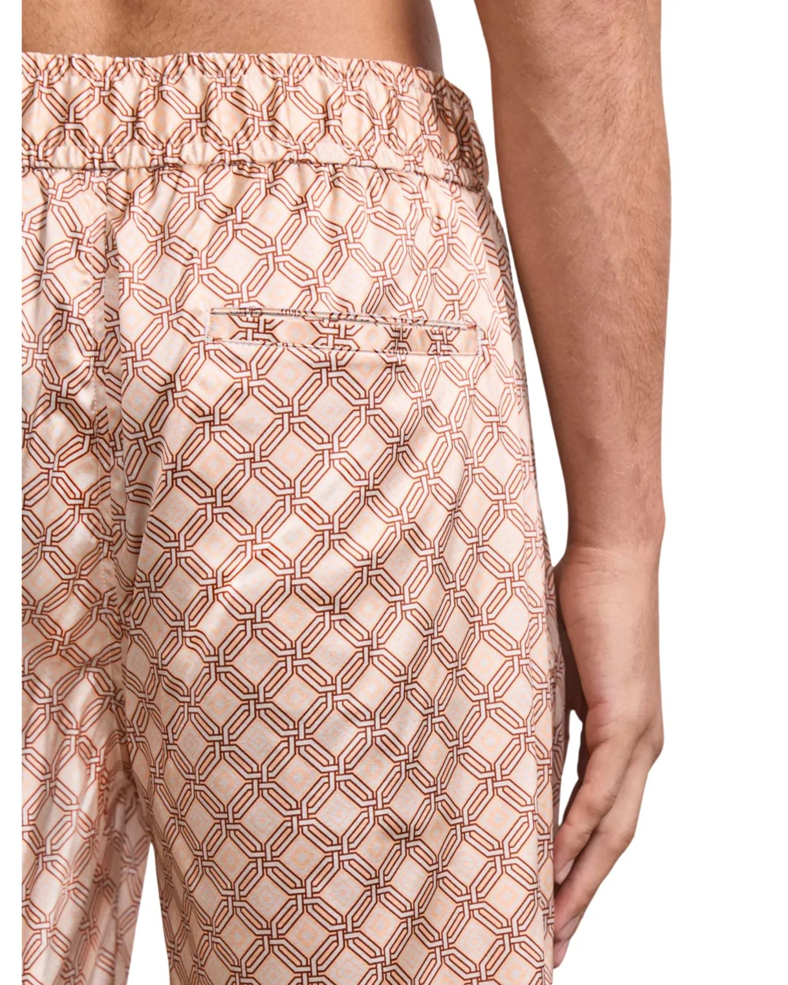 Palma Angra Trelica Printed Silk Short - Pink Salmon