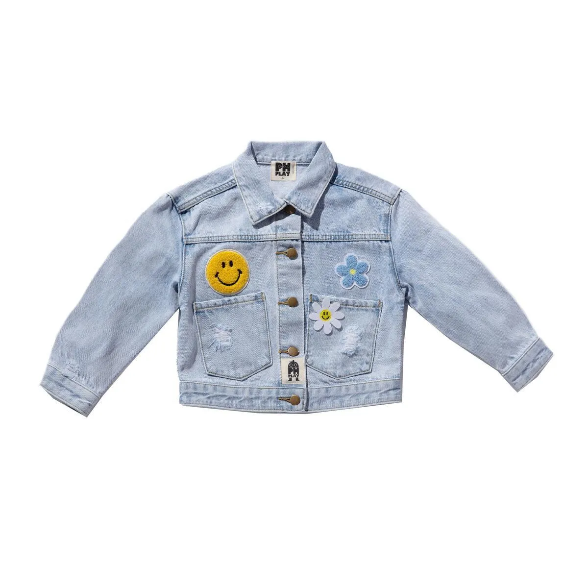 Patched Denim Jacket | Daisy | Petite Hailey