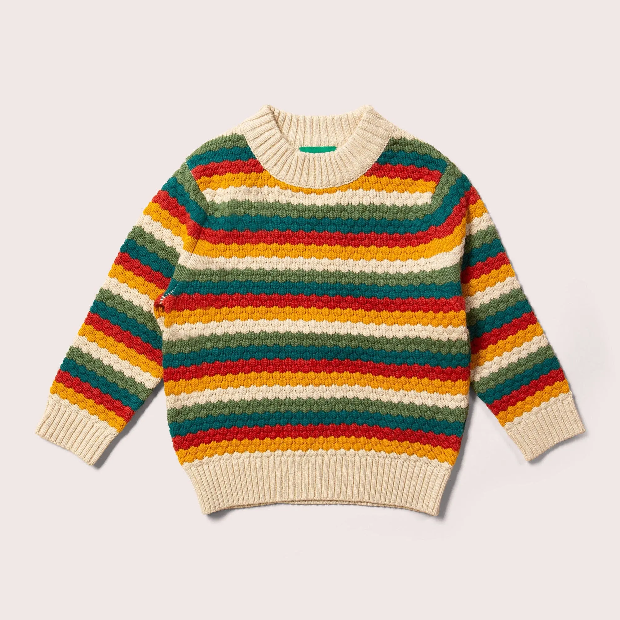 "From One To Another" Honeycomb Rainbow Knitted Sweater