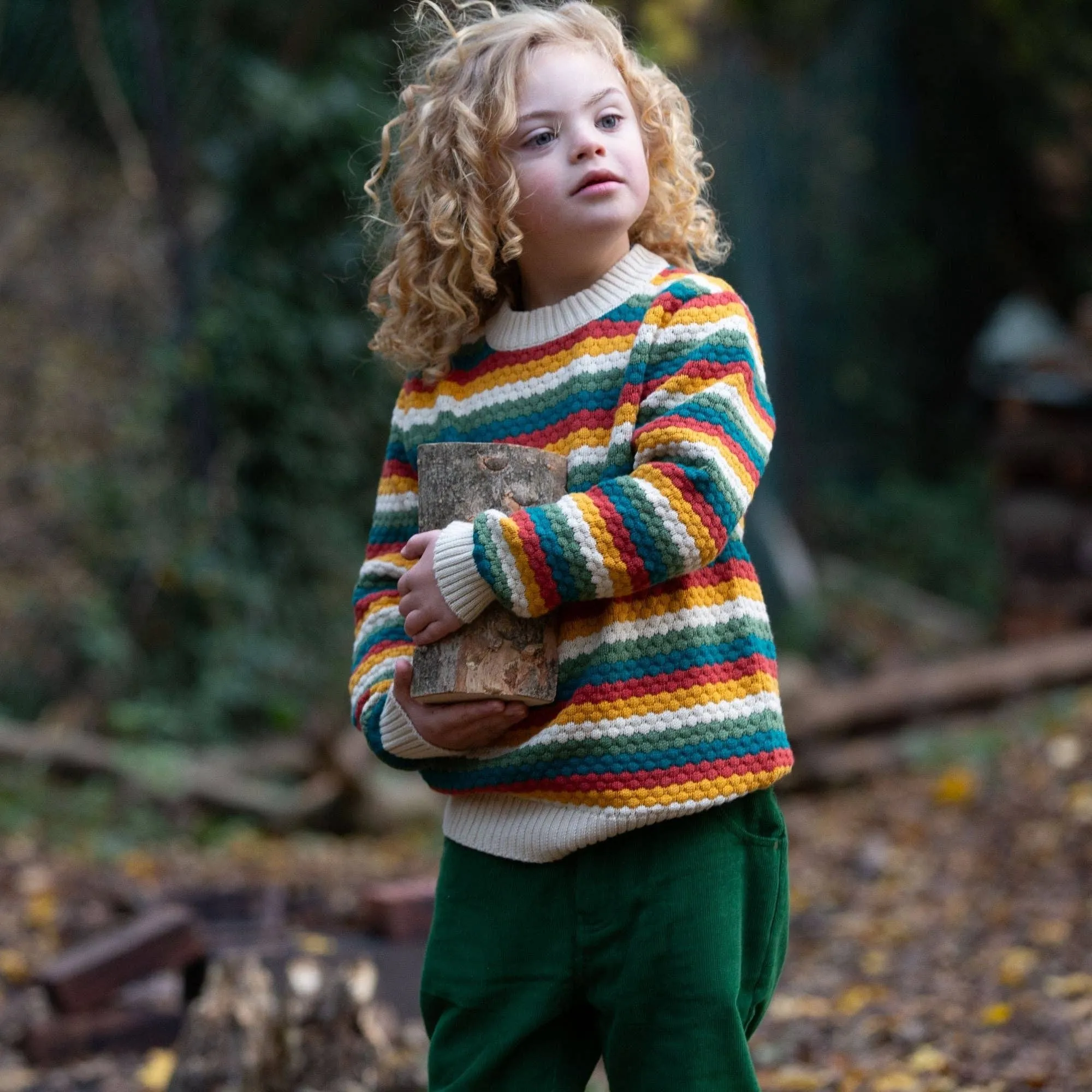 "From One To Another" Honeycomb Rainbow Knitted Sweater