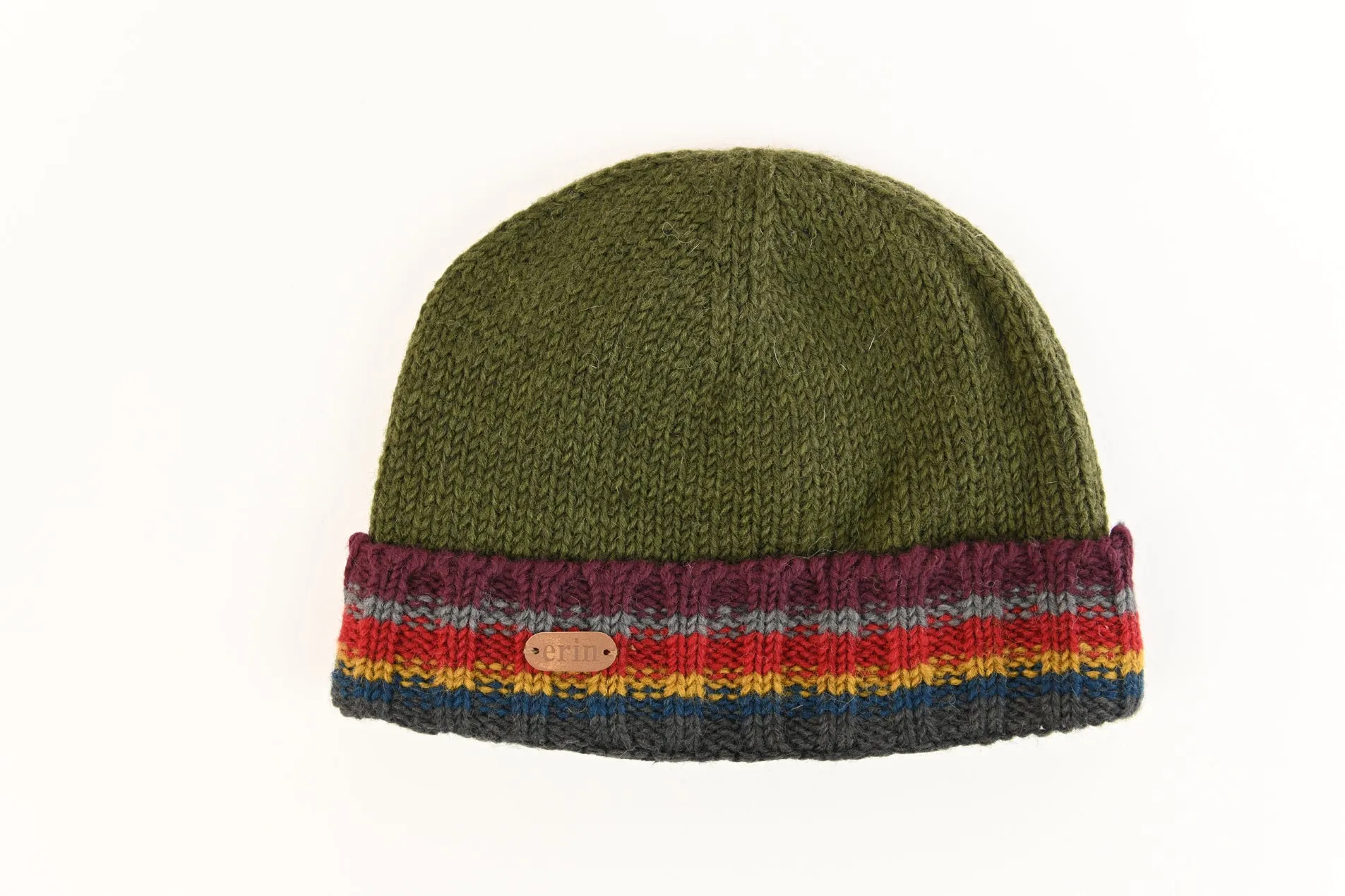 Rib Pullon Hat with Turnup - Kaki