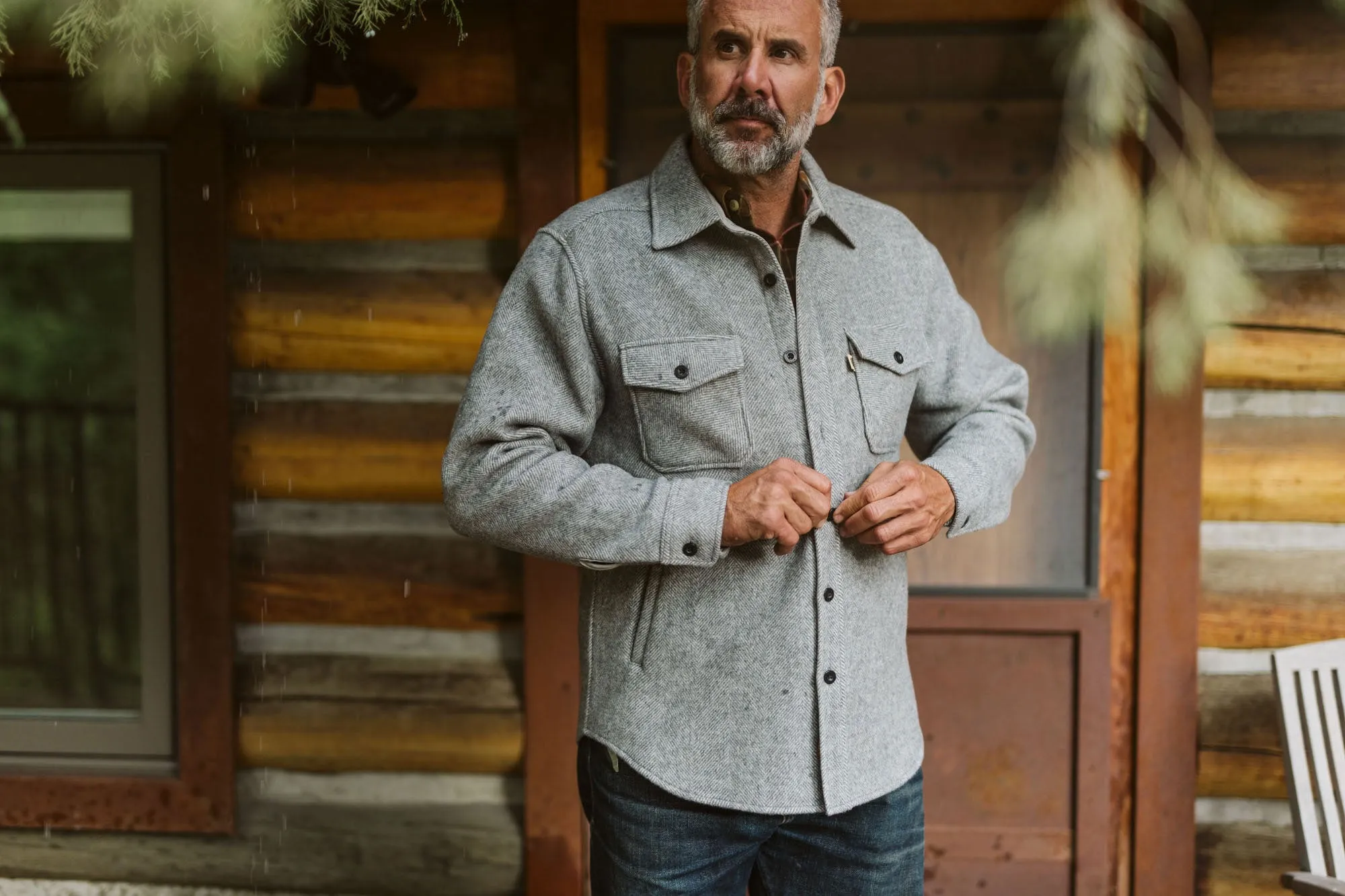 Riverton Wool Shirt Jac | Misty Granite