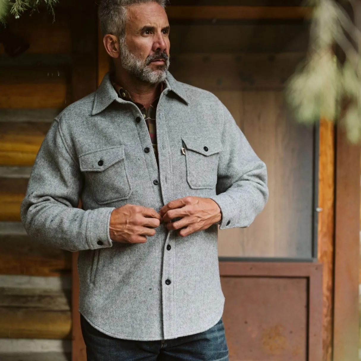 Riverton Wool Shirt Jac | Misty Granite