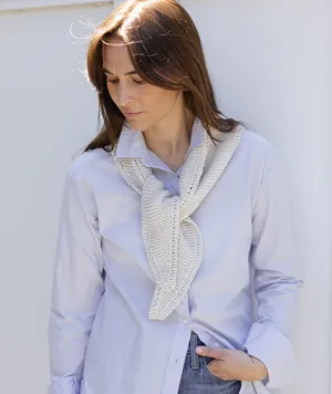 Simple Sideways Triangle Scarf Using Blue Sky Fibers Organic Cotton Sport