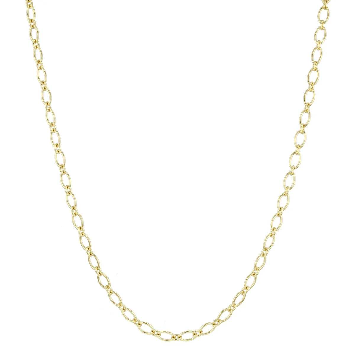 Soleil Collection 3mm Oval Trace Necklace | 9K Yellow Gold