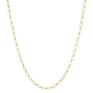 Soleil Collection 3mm Oval Trace Necklace | 9K Yellow Gold